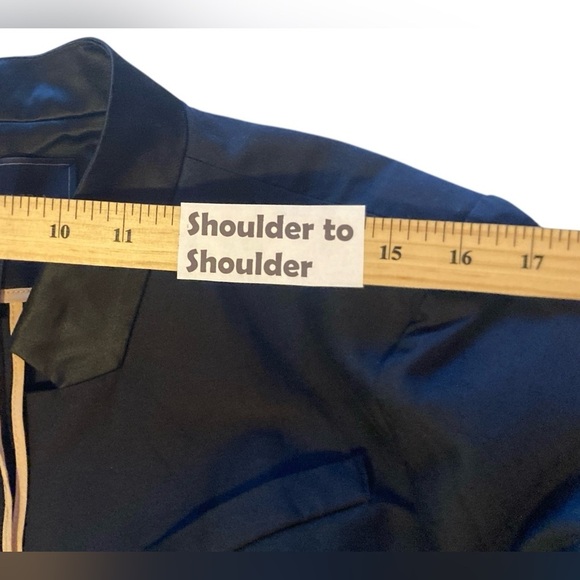 BCBG MAXAZRIA Arelia Black A-Line Blazer Jacket Women’s Large Zippered Waist - Picture 12 of 16